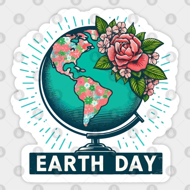 Floral Earth Day Sticker by TomFrontierArt